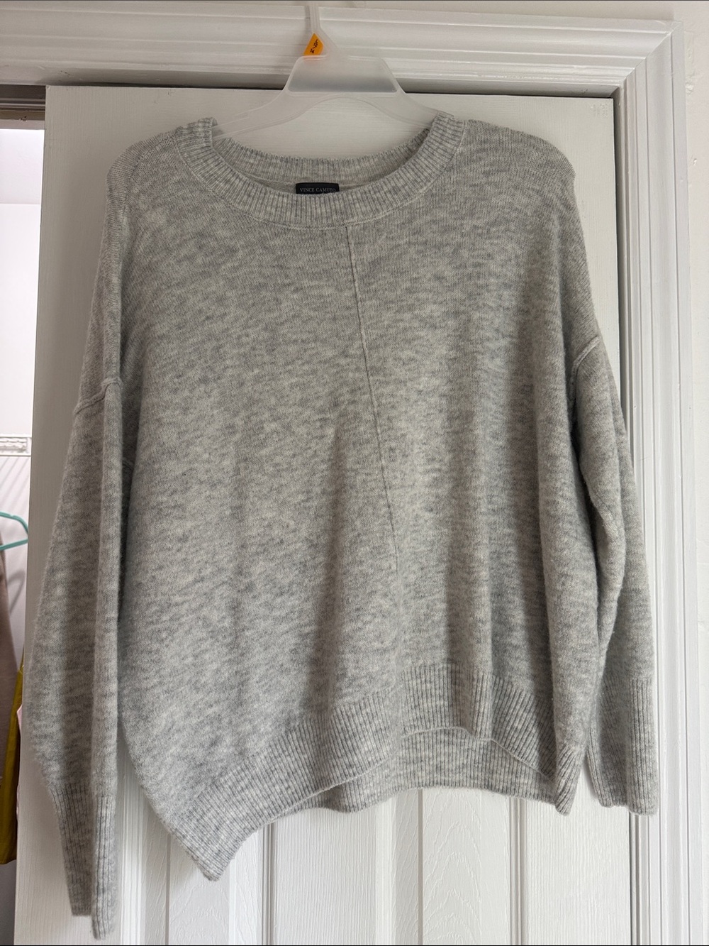 Vince Camuto Heather Light Gray Crewneck Sweater